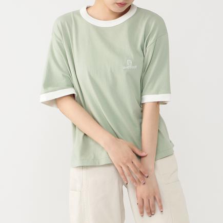 Healthknit ウィメンズトンプキンスショートスリーブリンガーTシャツ