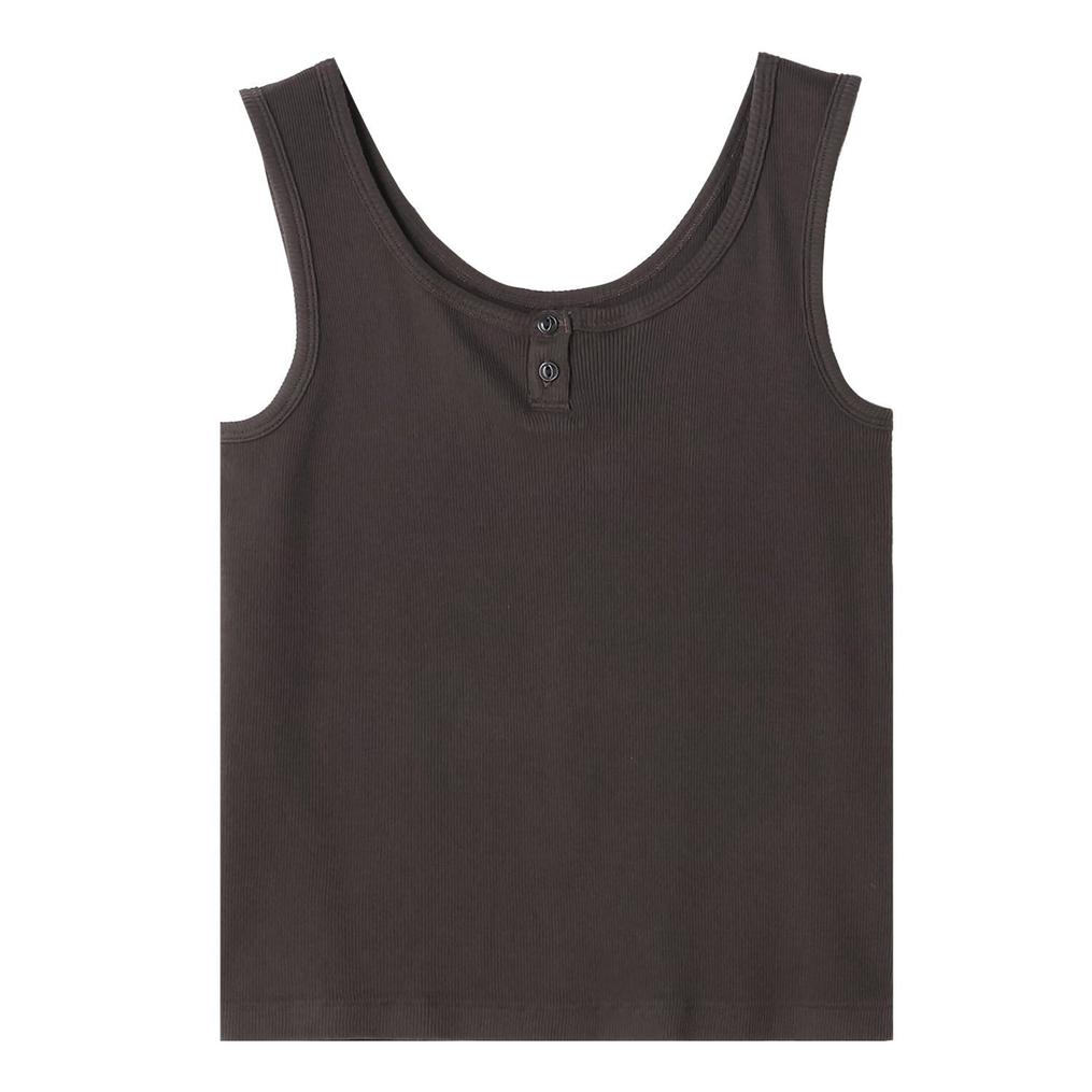  Healthknit HEALTH KNIT Tubular Rib Henley 2way Tank画像1