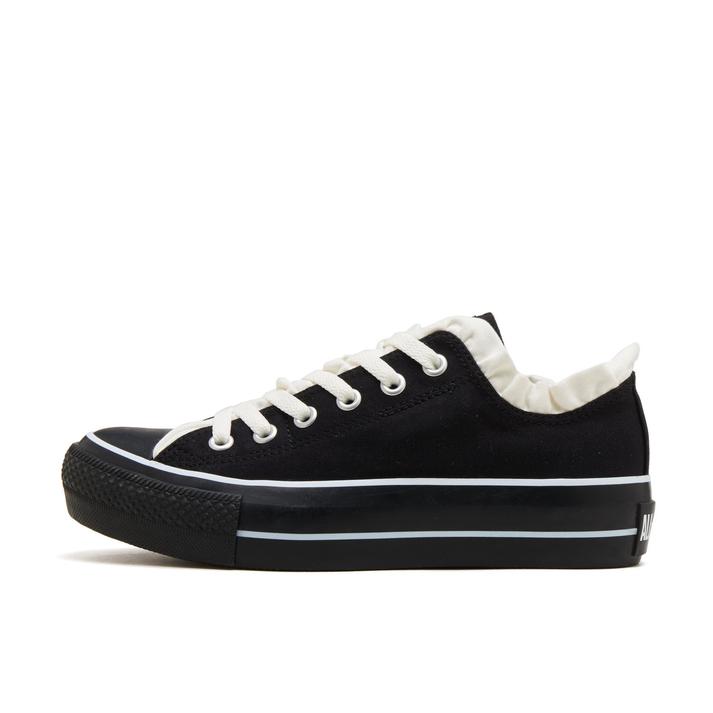 yz fB[X yCONVERSEz Ro[X AS PLTS FRILLSLIP OX I[X^[ PLTS tXbv OX 31315111 BLACK/WHITE 4(23cm)