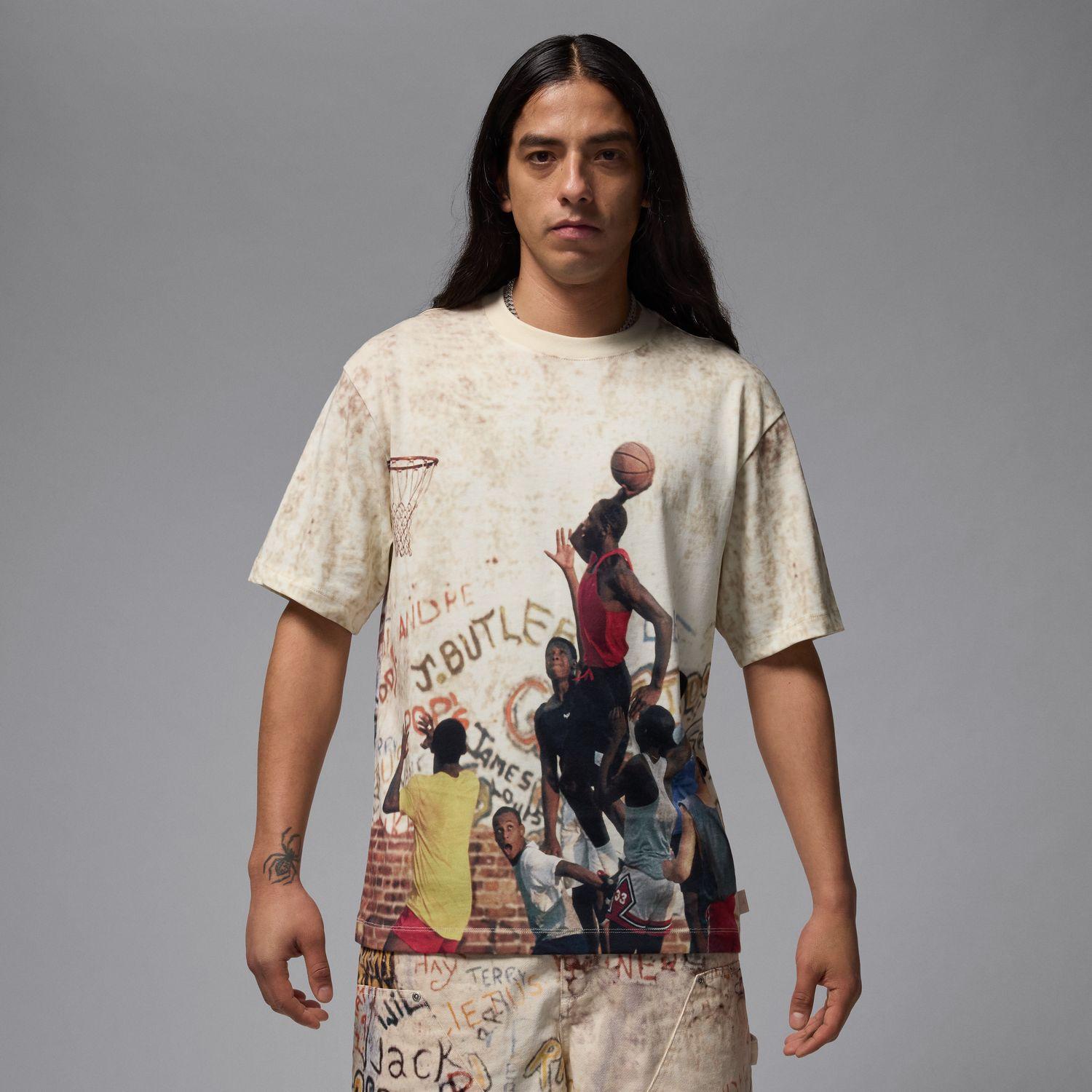 NIKE M J AIR JDN 85 GX TEE SAIL/REDSTN 国内発送 JORDAN BRAND】 JORDAN BRAND M J AIR JDN 85 GX TEE ショート