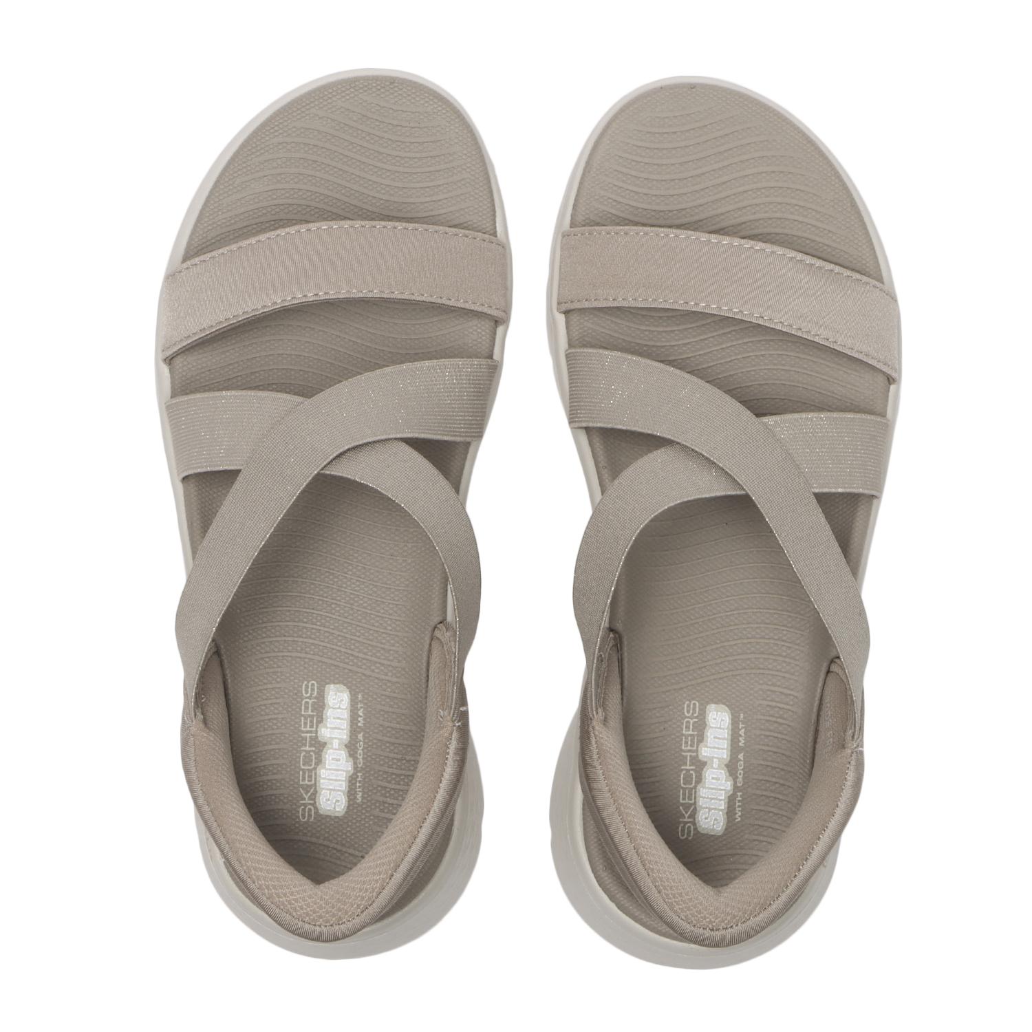 スケッチャーズ　ゴーウォーク　フレックス　サンダル　グリマー　ベージュ レディース 【SKECHERS】 スケッチャーズ GO WALK FLEX SANDAL