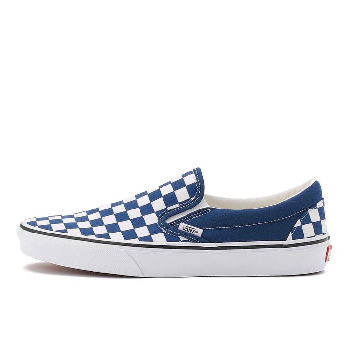 yz yVANSz @Y CLASSIC SLIP-ON Xb| VN000DAH7WM CHK TRUE BLUE 4H(22.5cm)