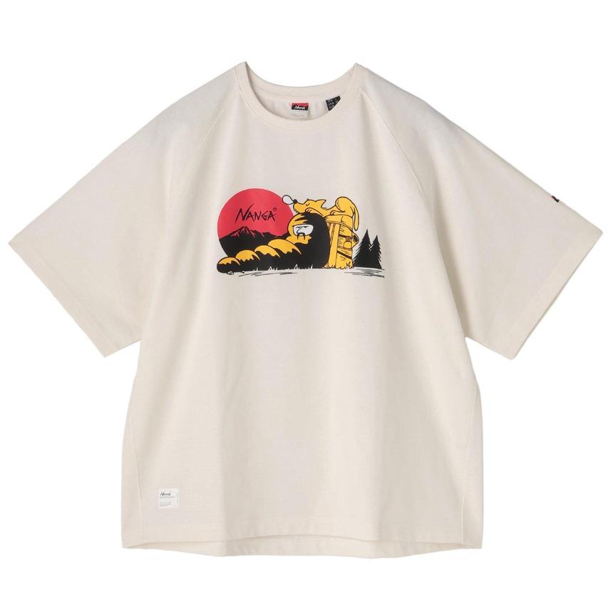 NANGA NANGA Eco Hybrid Raglan Sleeve Oversized Print Tee Sun 