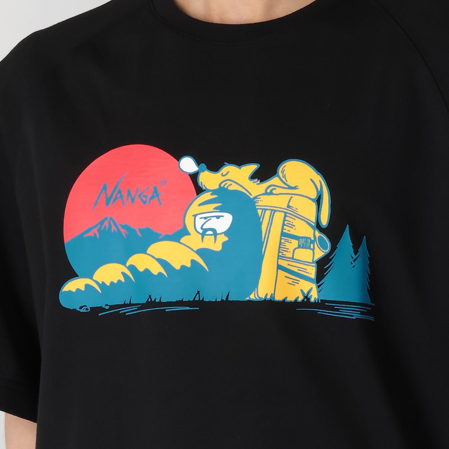 NANGA NANGA Eco Hybrid Raglan Sleeve Oversized Print Tee Sun