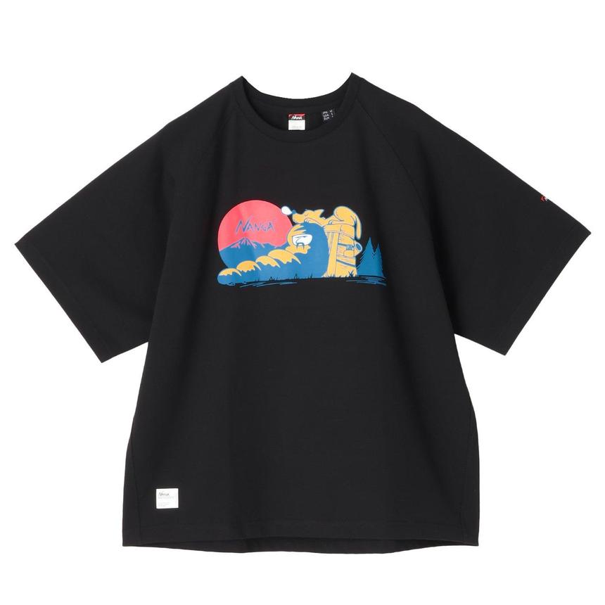 NANGA NANGA Eco Hybrid Raglan Sleeve Oversized Print Tee Sun 