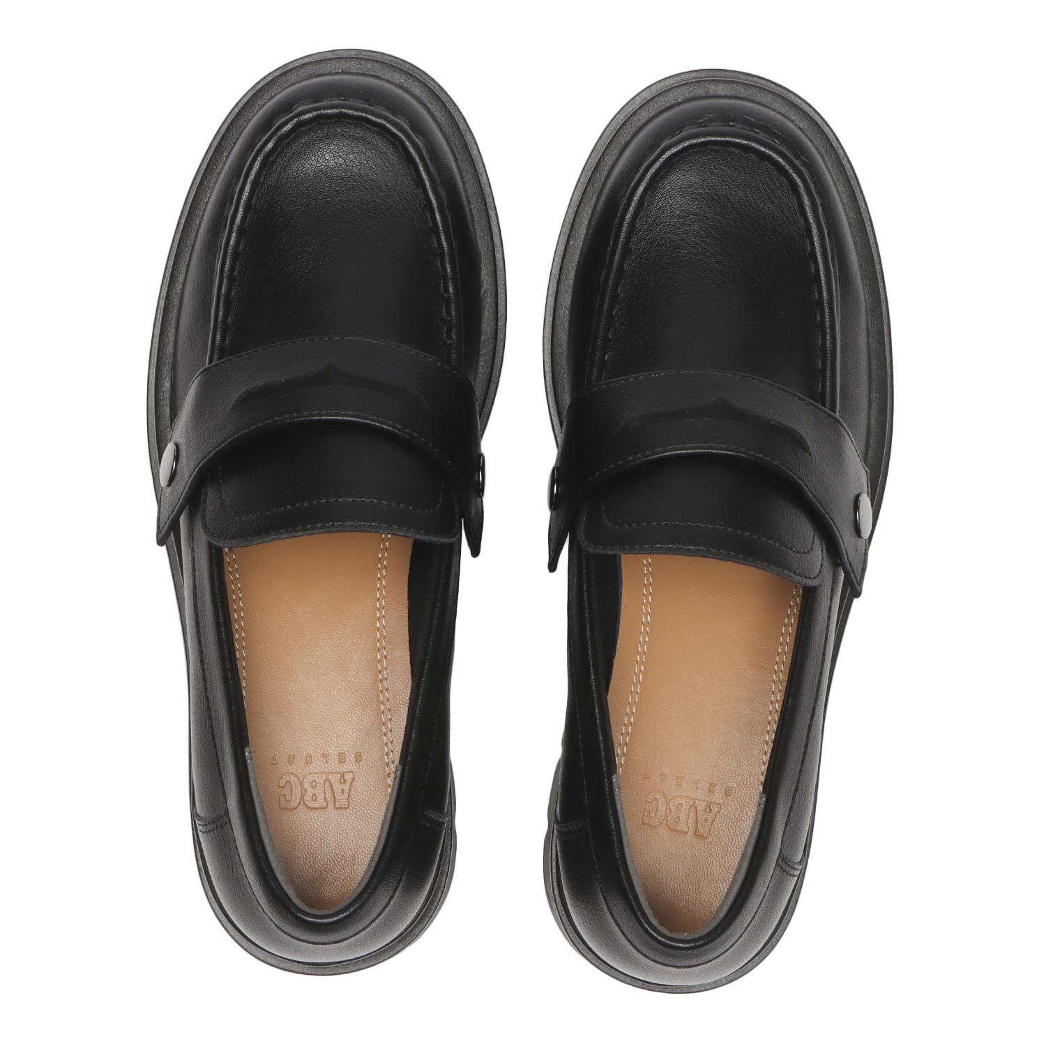 Lee 厚底ローファー ブラック レディース 【ABC SELECT】 エービーシーセレクト VOLUME LOAFER