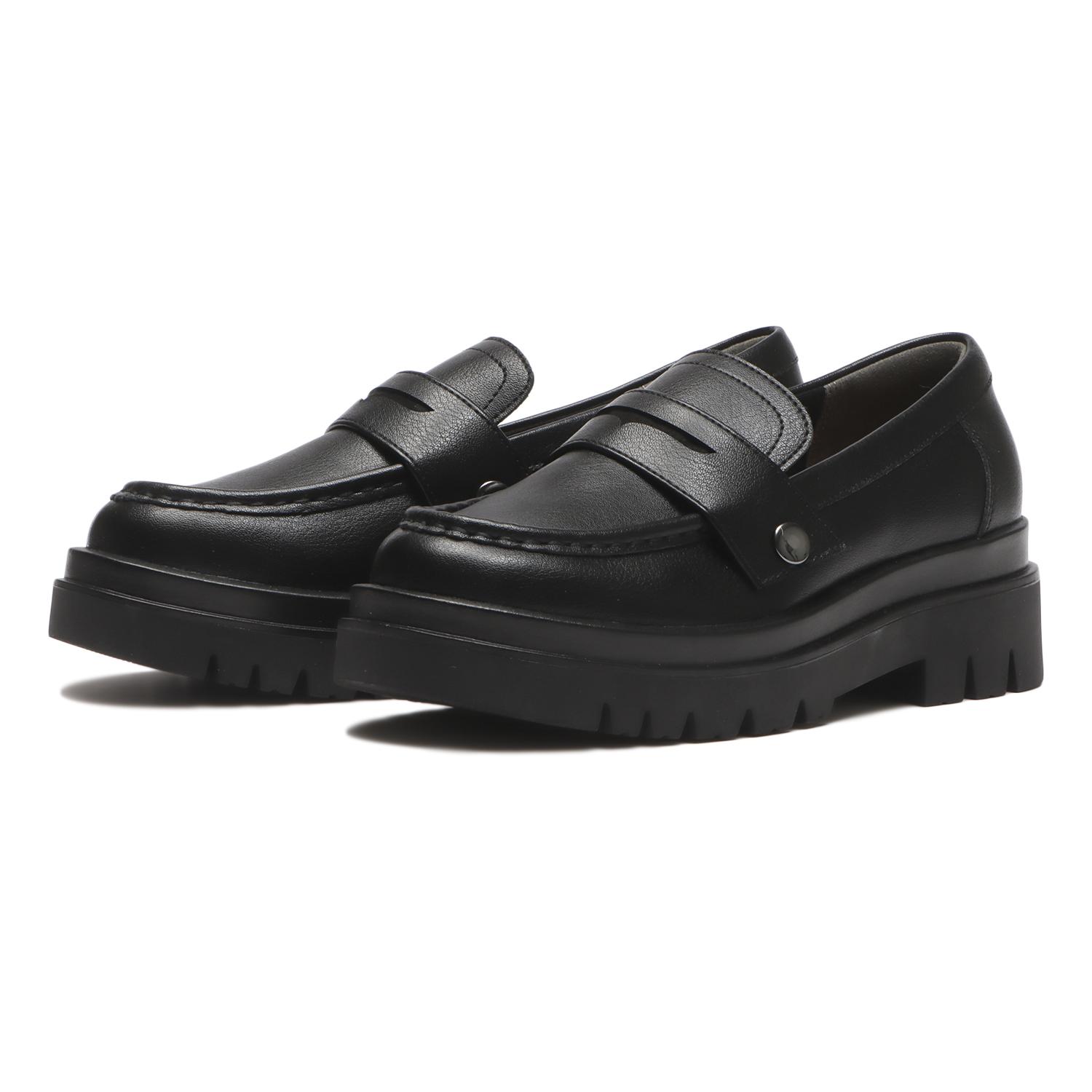 E COX Katieコラボ限定 ブラックローファー レディース 【ABC SELECT】 エービーシーセレクト VOLUME LOAFER