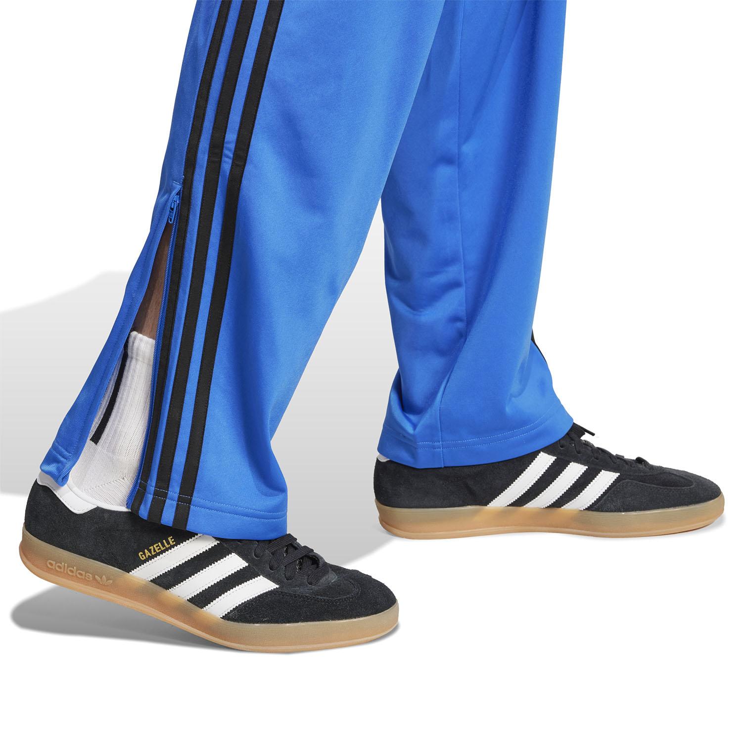 adidasoriginalsフルレングス トレーニングパンツ 黒 青ストライプ アディダス Z.N.E. JAPAN レギュラーフィット フルレングス
