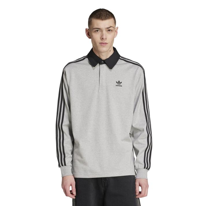 yz yadidasz AfB_X U RUGBY POLO LS OX[u JY1399 MGREY/BLACK M