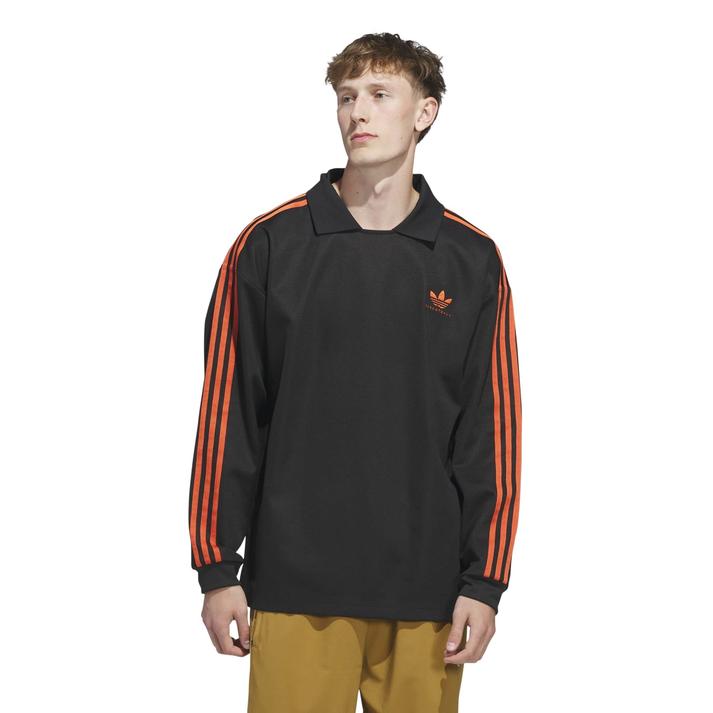 �y���������z �yadidas�z �A�f�B�_�X M RUGBY POLO LS(BB) �����O�X���[�u JM9952 BLACK/PRED M