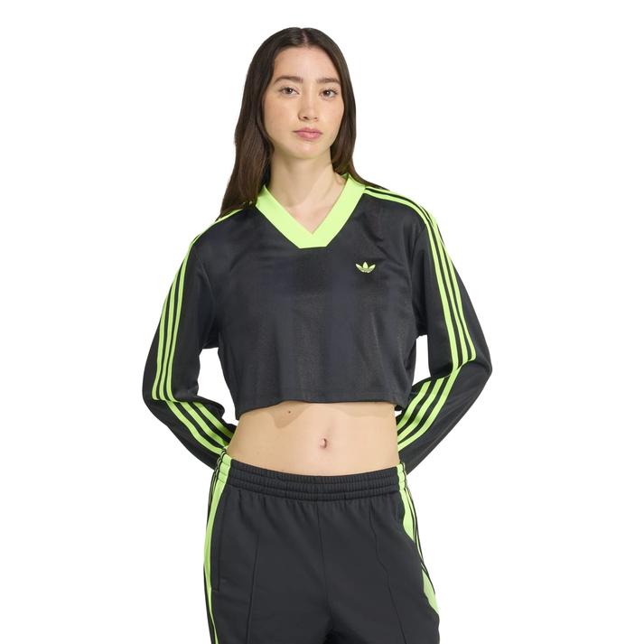 yz fB[X yadidasz AfB_X W JACQUARD LS TOP OX[u JV9737 BLK/SGREEN L
