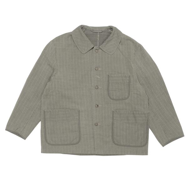 PORTER CLASSIC フェーデッド ストライプ フレンチジャケット ウォッチチェーンアイテム グレー M