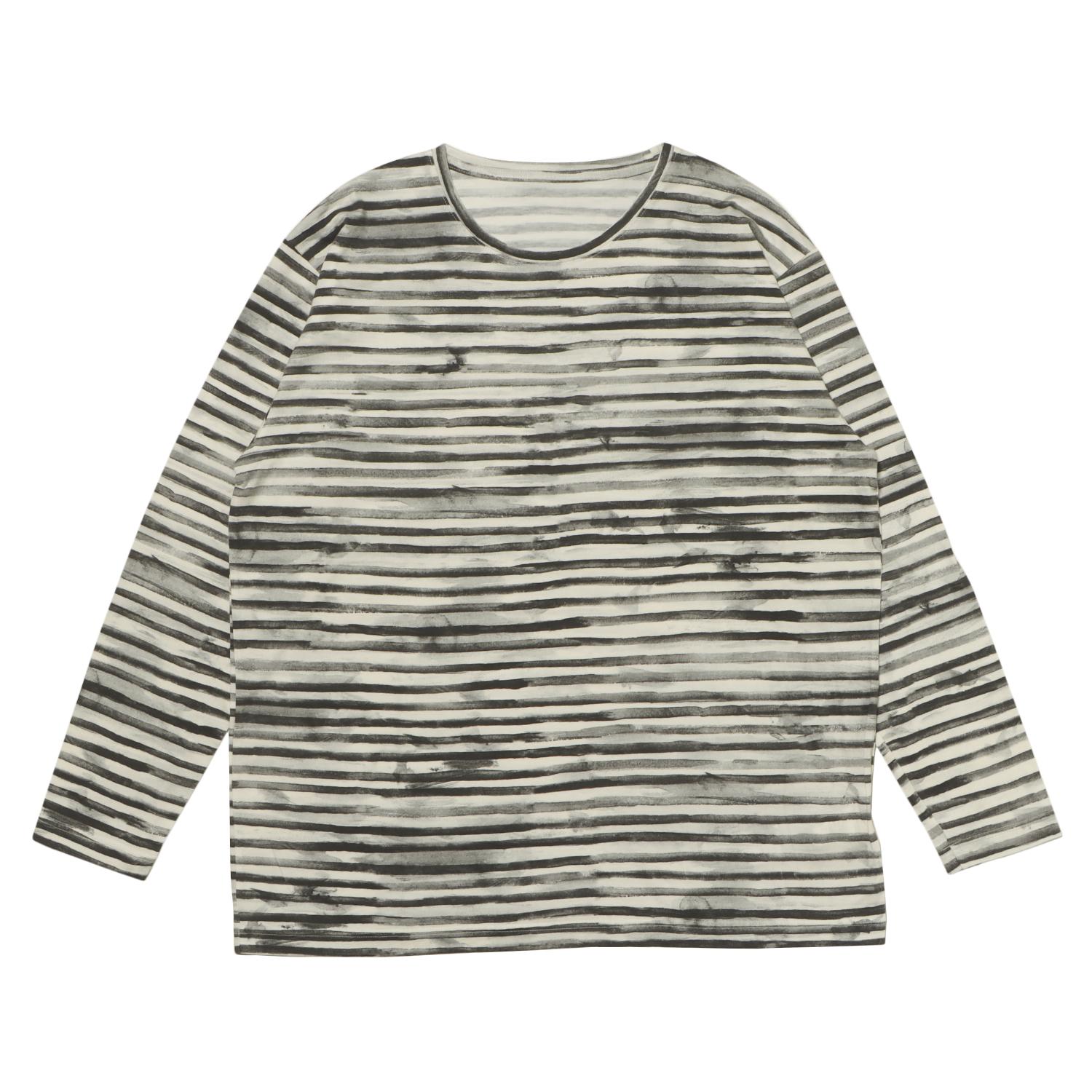  PORTER CLASSIC ARTIST BORDER LONG SLEEVE SHIRT画像1