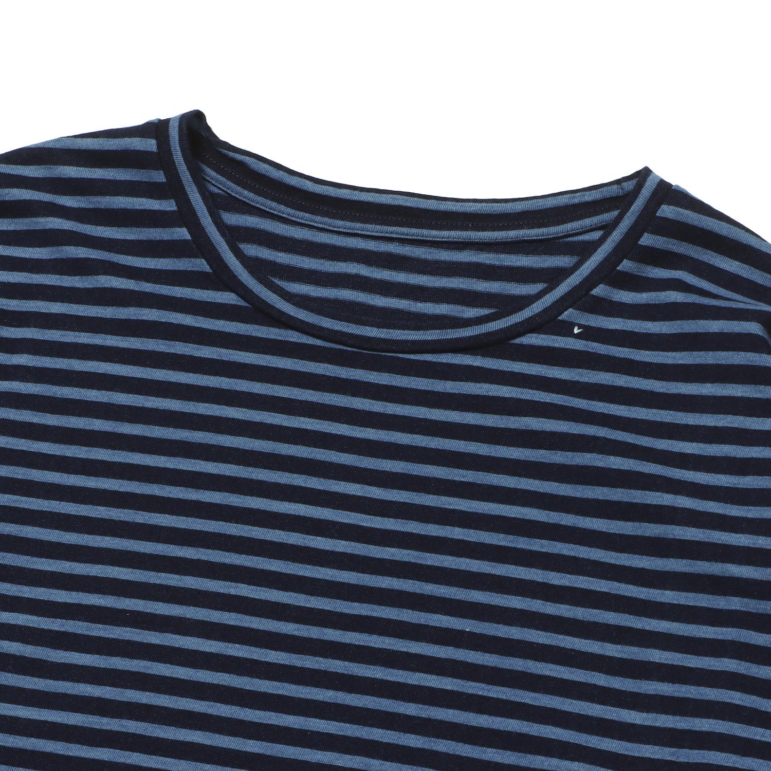 PORTER CLASSIC H/W INDIGO BORDER CREWNECK画像2