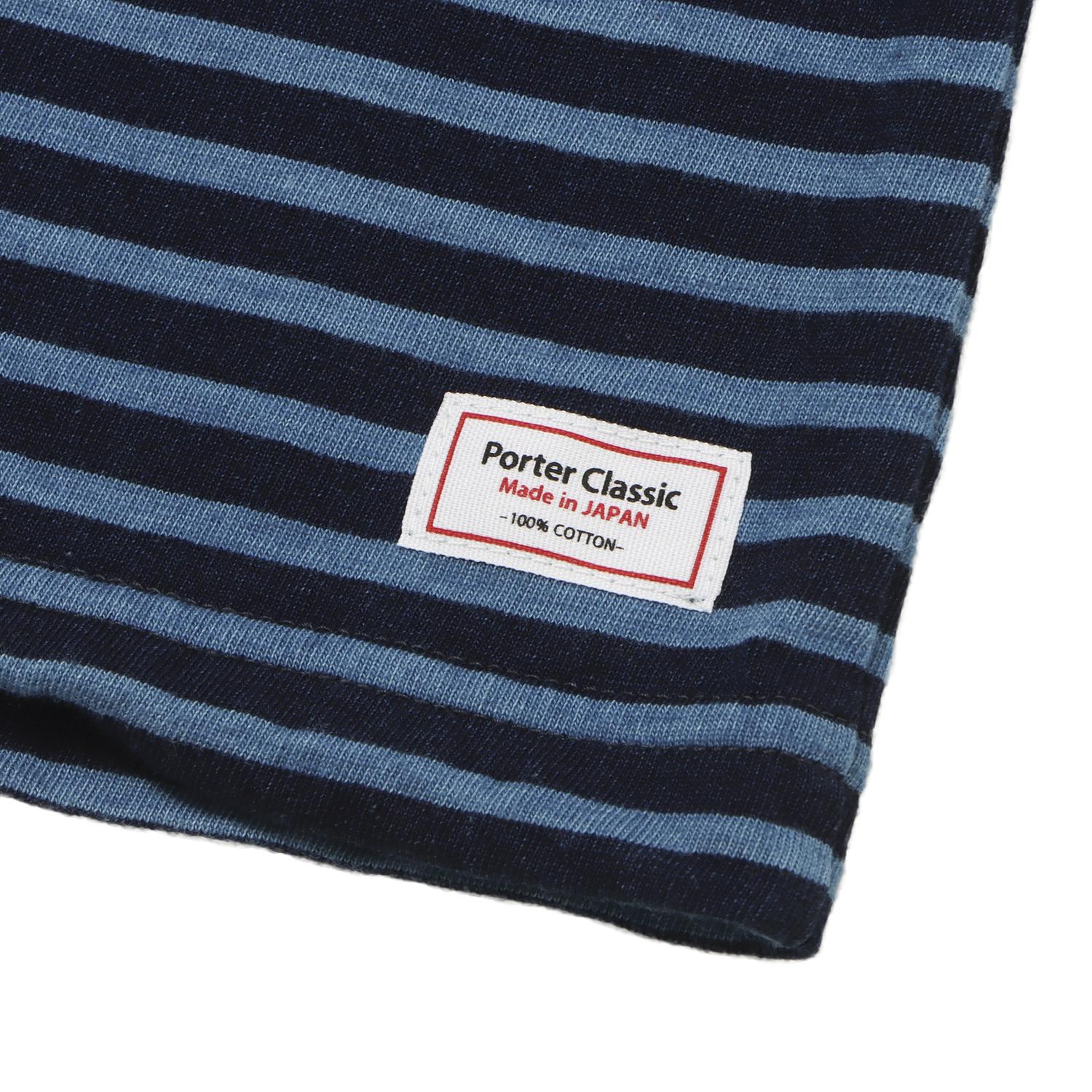  PORTER CLASSIC H/W INDIGO BORDER CREWNECK画像6