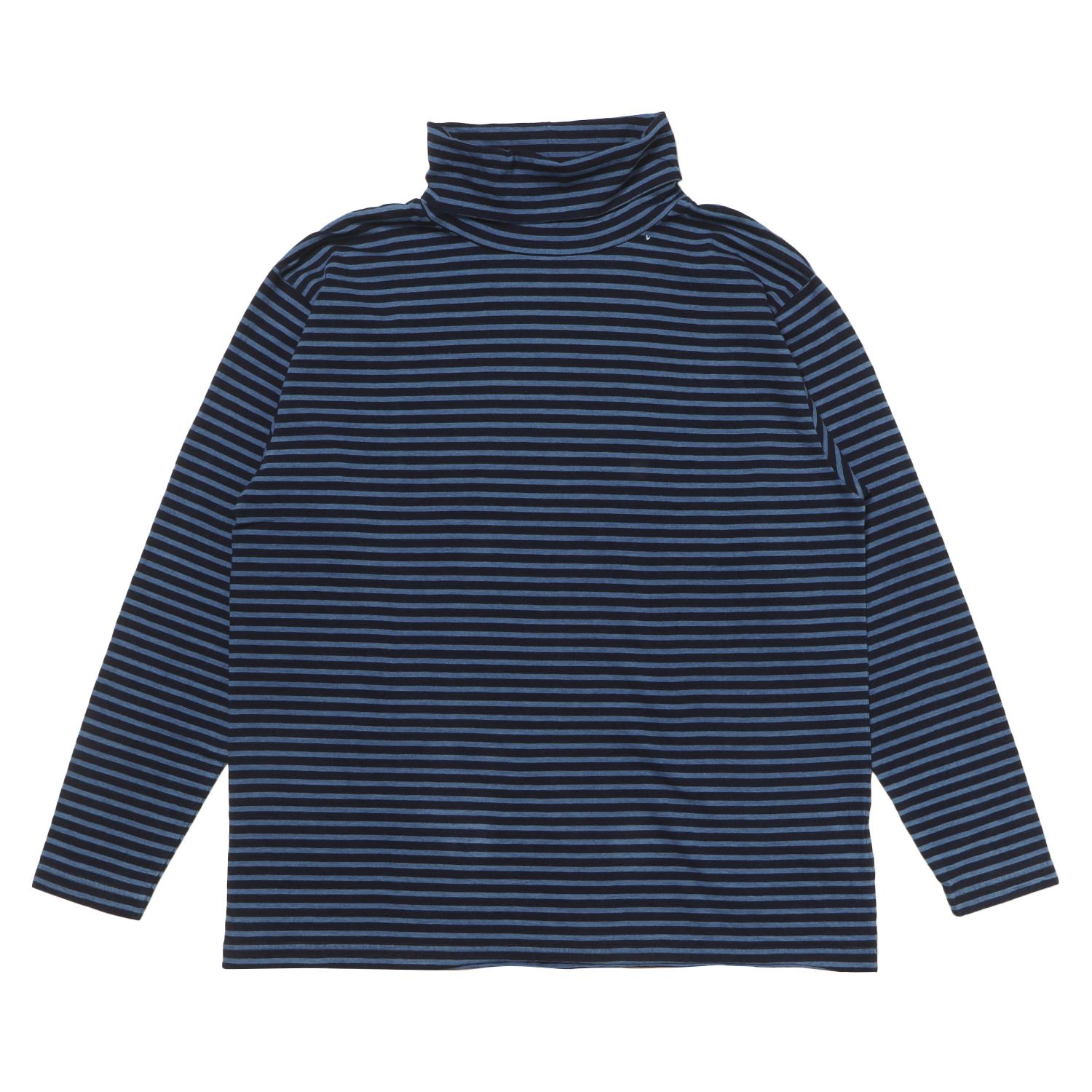  PORTER CLASSIC H/W INDIGO BORDER TURTLENECK画像1