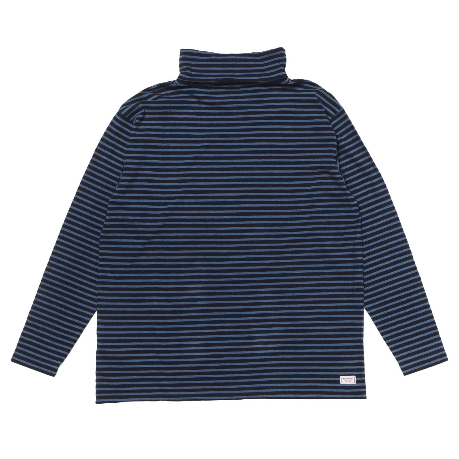  PORTER CLASSIC H/W INDIGO BORDER TURTLENECK画像3
