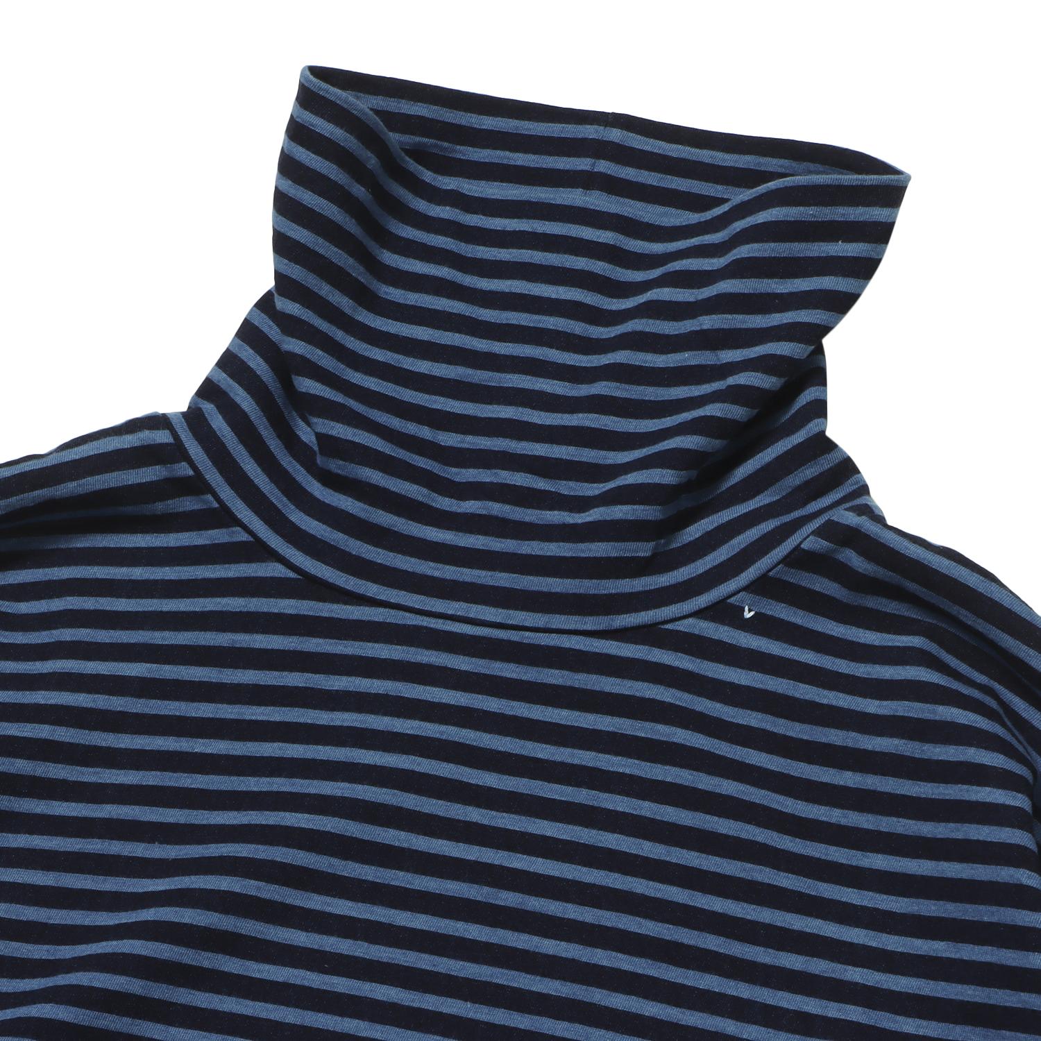  PORTER CLASSIC H/W INDIGO BORDER TURTLENECK画像4