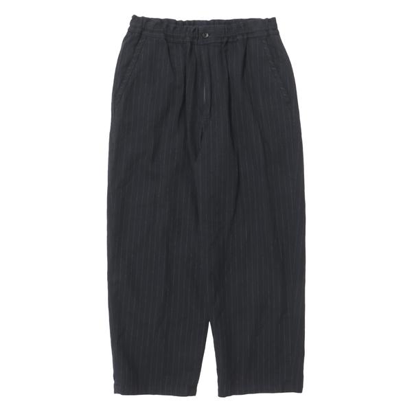 PORTER CLASSIC ピンストライプ イージーパンツ ブルー 2
