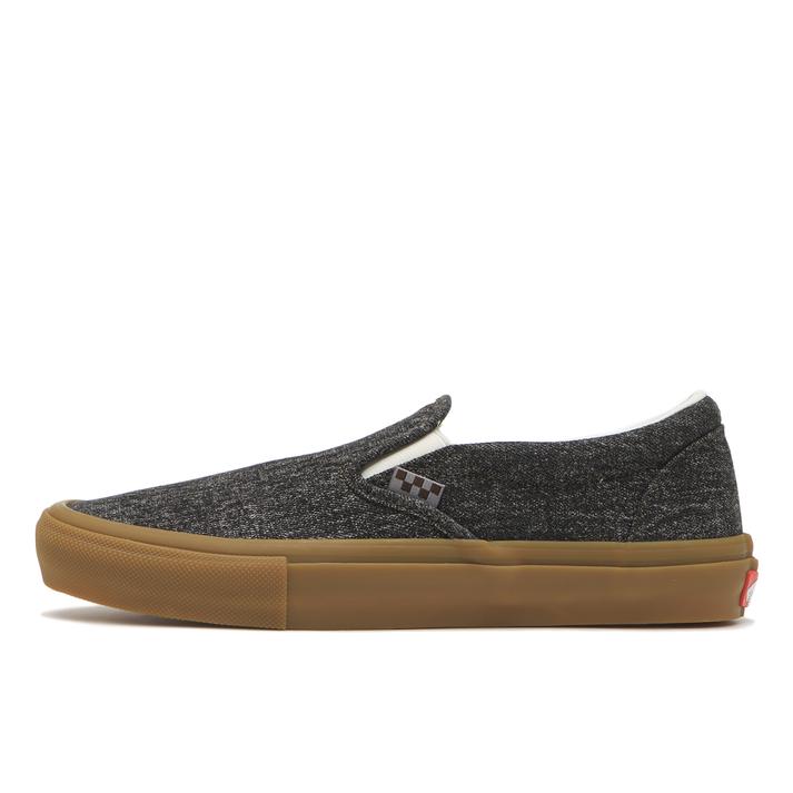 VANS �X�P�[�g�X���b�|�� BLACK DENIM