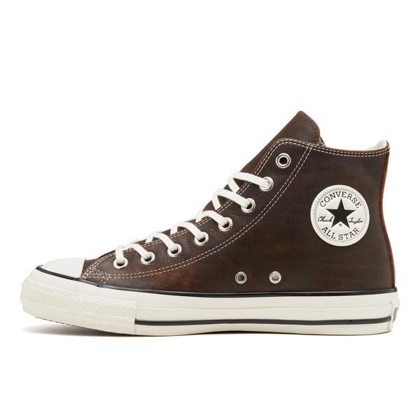 CONVERSE オールスター エイジド ワックスドレザー HI ブラウン 26cm