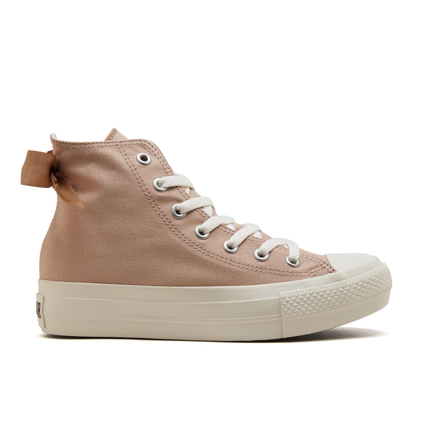 国内配送 CONVERSE ALL STAR PLTS BACK RIBBON HI SMOKY BEIGE レディース 【CONVERSE】 コンバース AS PLTS BACKRIBBON HI