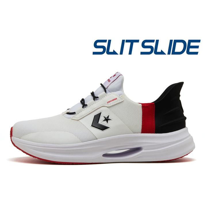 yz yCONVERSEz Ro[X CAVESTAR SLIT SLIDE PCuX^[ XbgXCh 33600130 WHITE/BLACK/RED 7(25cm)