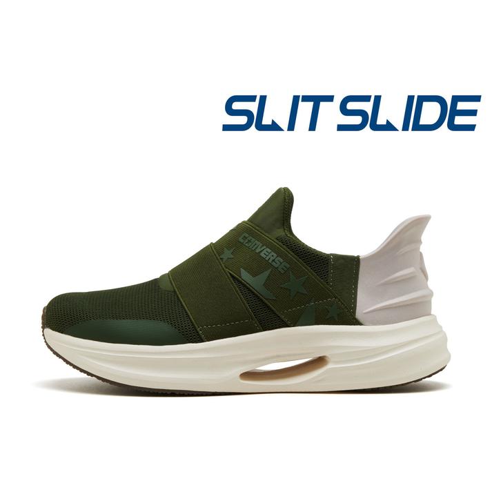 yz fB[X yCONVERSEz Ro[X CAVESTAR SLIT SLIDE XG PCuX^[ XbgXCh XG 33600140 OLIVE GREEN 6(24cm)