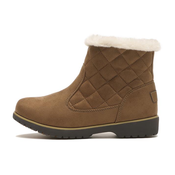 �y���������z ���f�B�[�X �yABC SELECT�z �G�[�r�[�V�[�Z���N�g QUILT BOA BOOTS �L���g�{�A�u�[�c W8013 S/CAMEL M(23.5cm-)