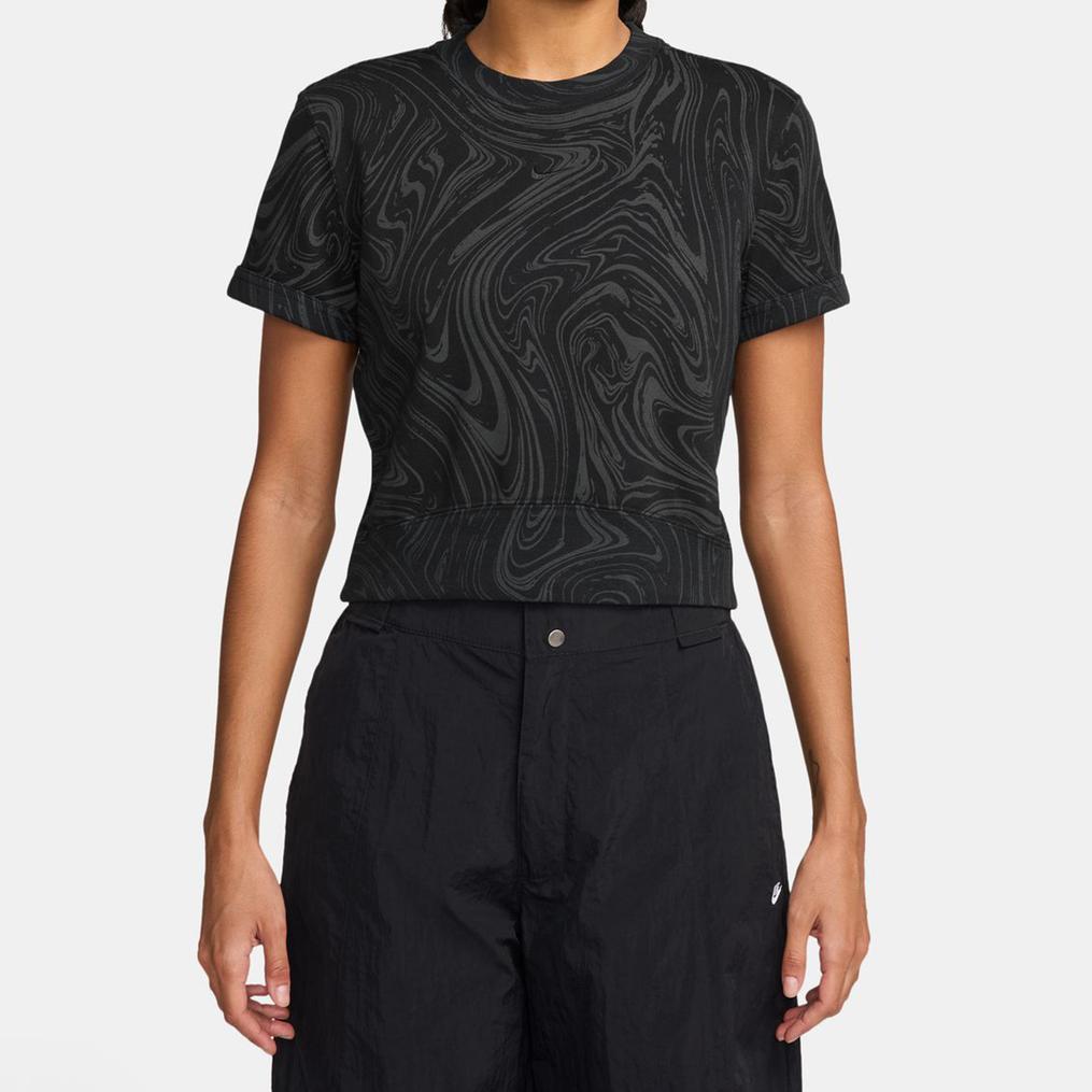  NIKE NIKE Sports Wear Chill Terry S/S Print Top画像1