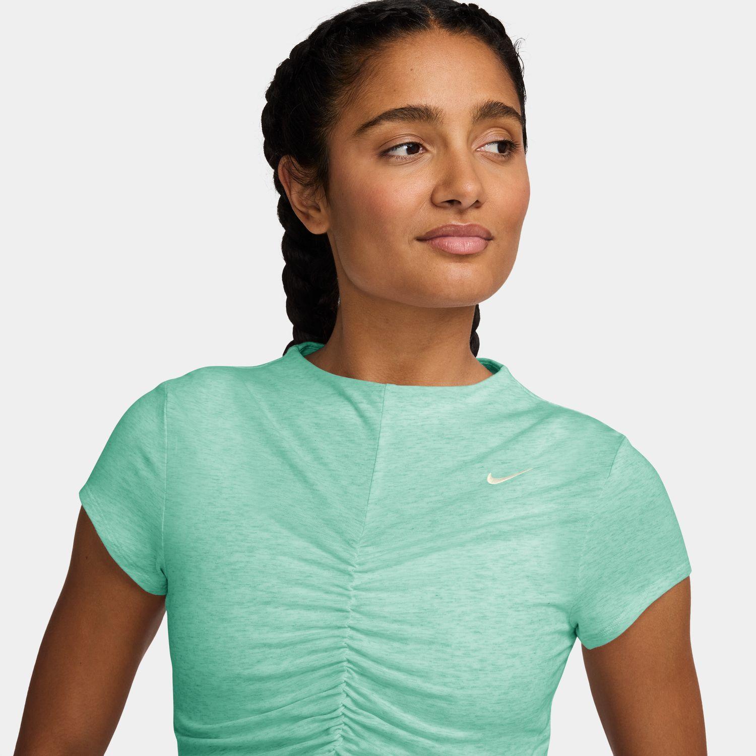  NIKE W TIGHT SHORT-SLEEVE CROPPED MOCK-NECK TOP画像2