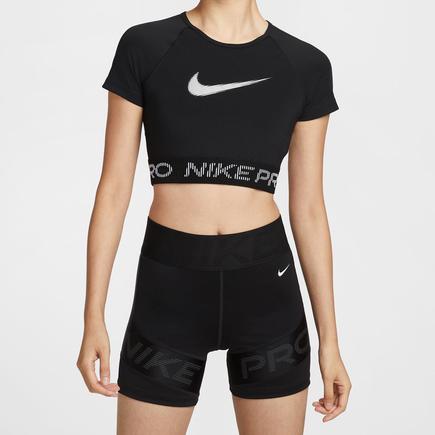 NIKE プロ Dri-FIT S/S クロップドパターントップ