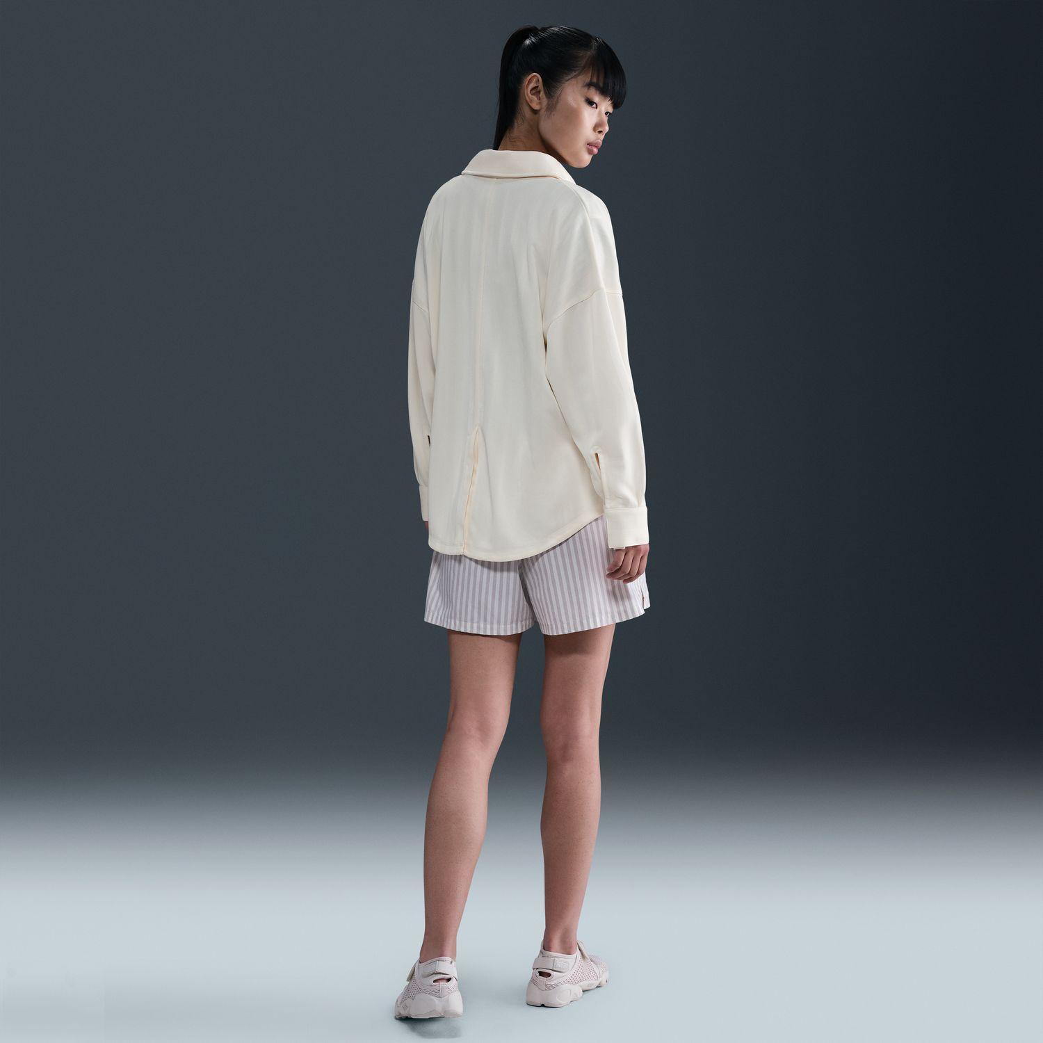  NIKE W OVERSIZED JACQUARD STRIPED BUTTON DOWN SHIRT画像4