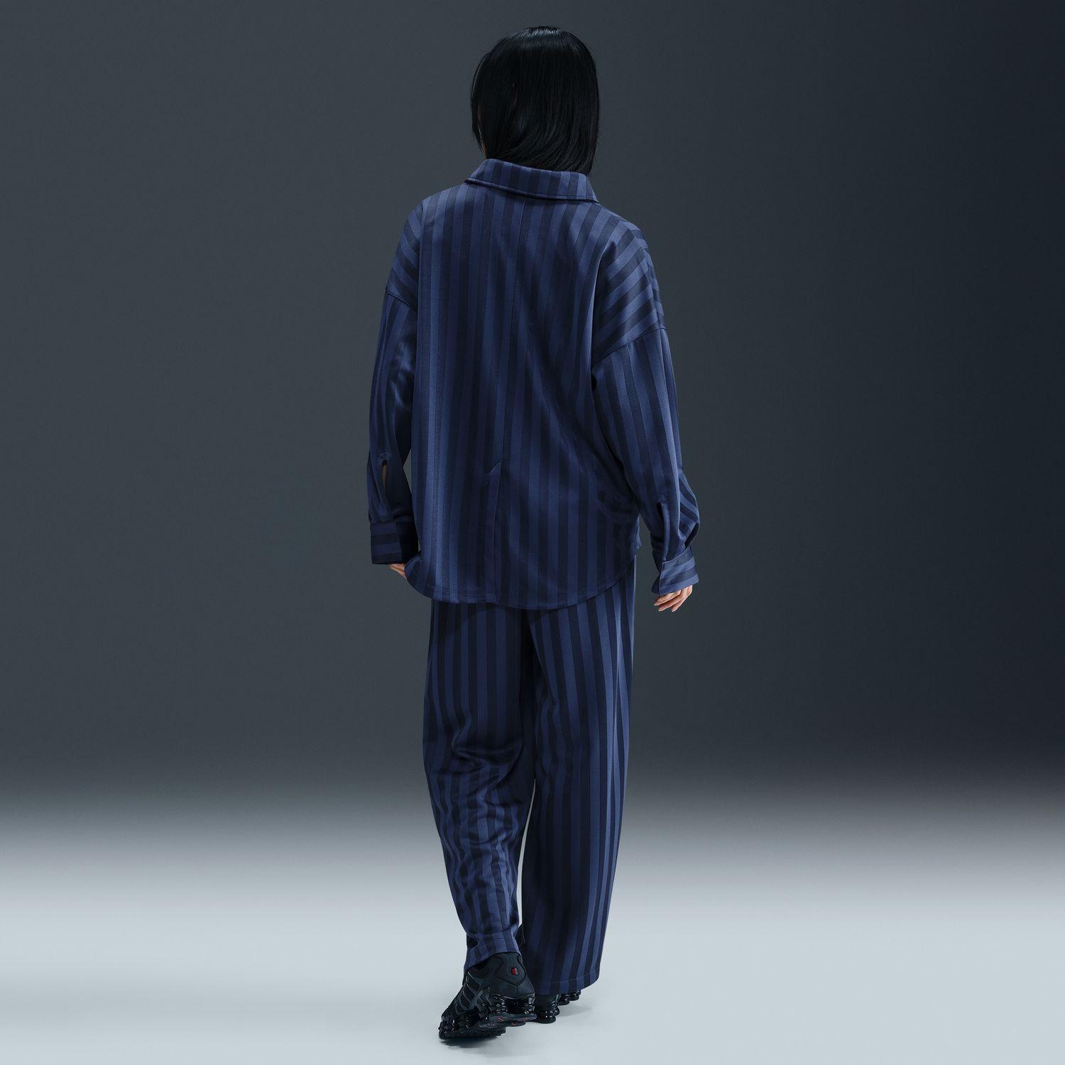  NIKE W OVERSIZED JACQUARD STRIPED BUTTON DOWN SHIRT画像6