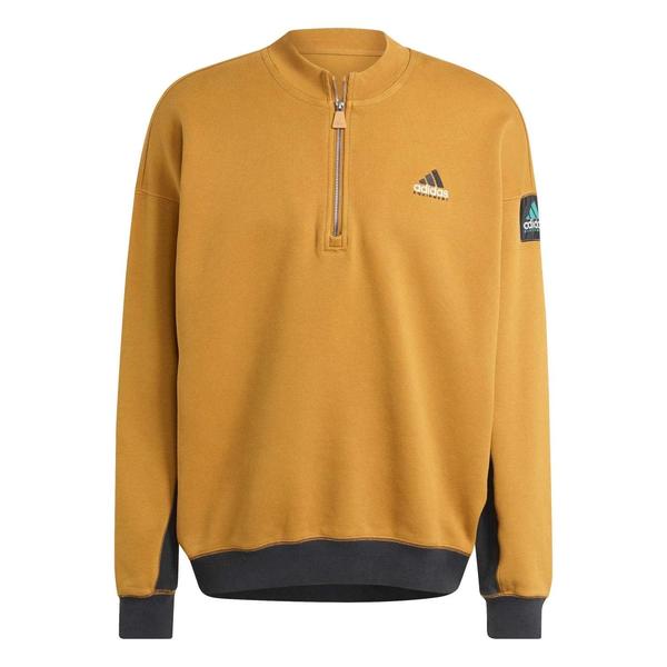 adidas エキップメント ブロックド ハーフジップ イエロー L