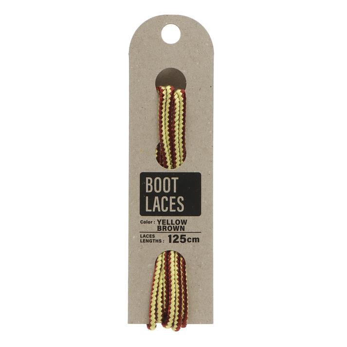JEWEL BOOTLACES 125CM YELLOW/BROWN