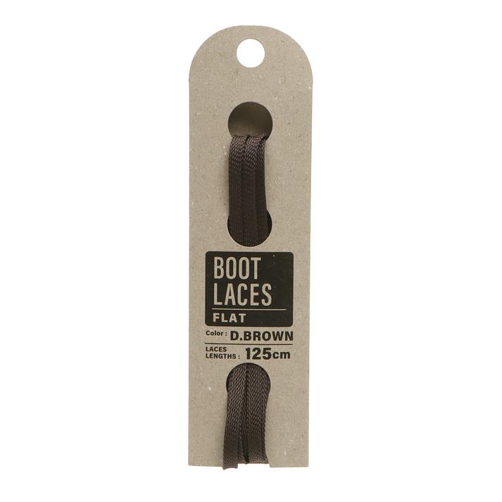 JEWEL BOOTLACES FLAT 125CM DARKBROWN