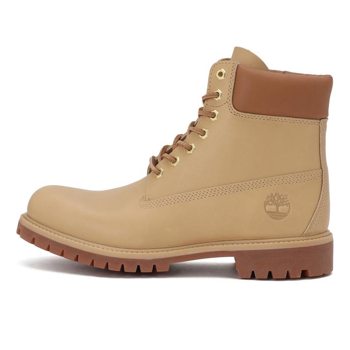 Timberland 6�C���` �v���~�A�� �u�[�c MD BEIGE FL GRN