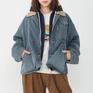 モデル：161cm / 着用サイズ：M L.L.Bean L.L.Bean W's Beans Field Coat Insulated Indigo画像1