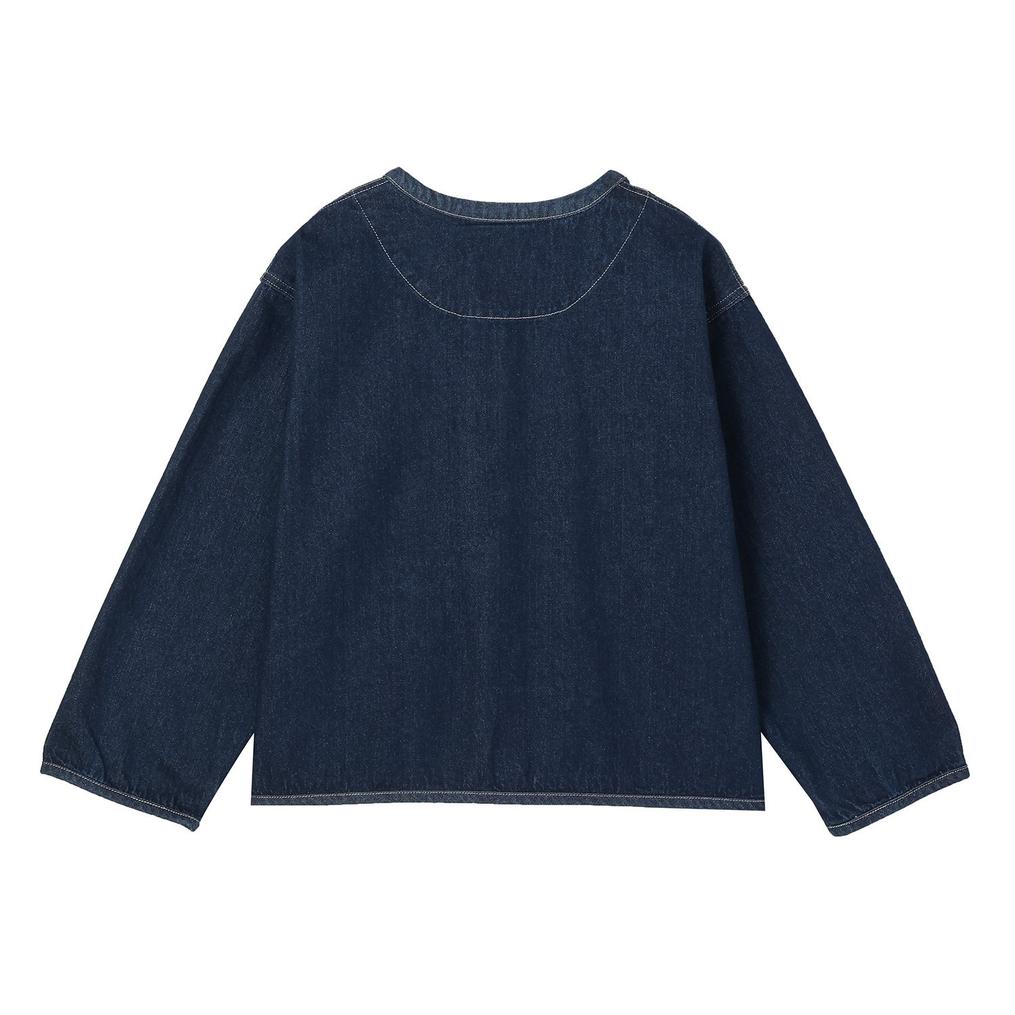  DANTON DANTON W's Denim Collarless Jacket画像3