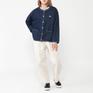 モデル：161cm / 着用サイズ：36 DANTON DANTON W's Denim Collarless Jacket画像2
