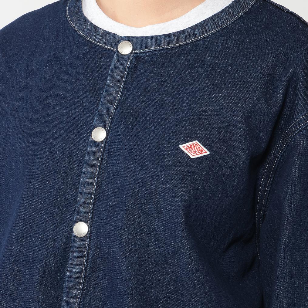  DANTON DANTON W's Denim Collarless Jacket画像4