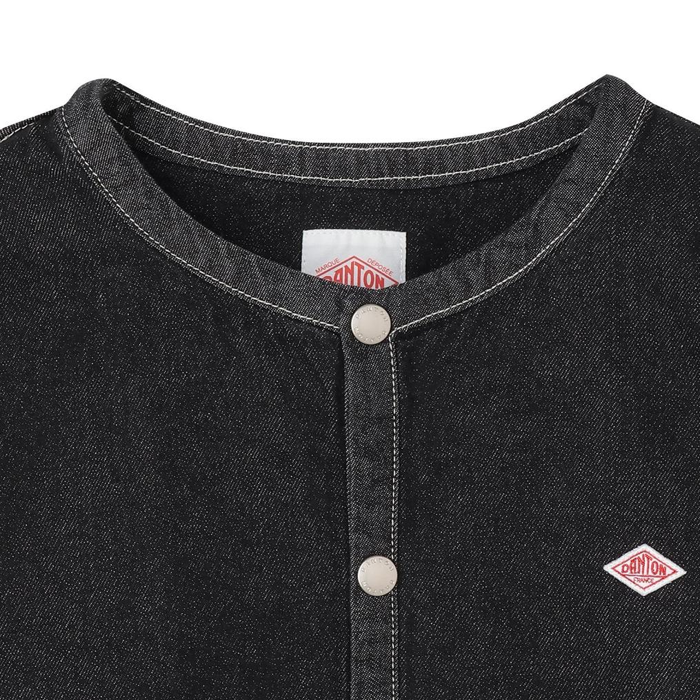 DANTON DANTON W's Denim Collarless Jacket画像2