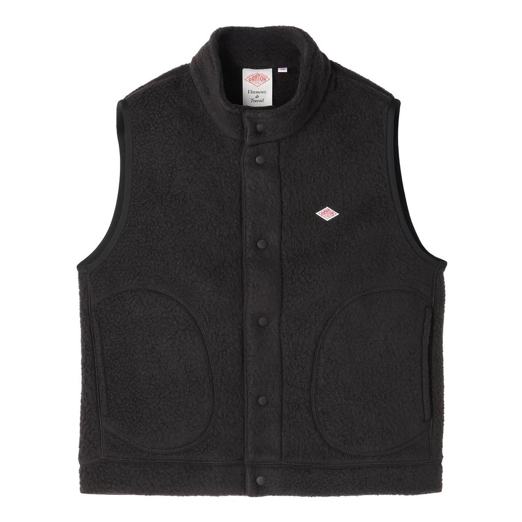  DANTON DANTON W's Double Face Boa Stand Collar Vest画像1