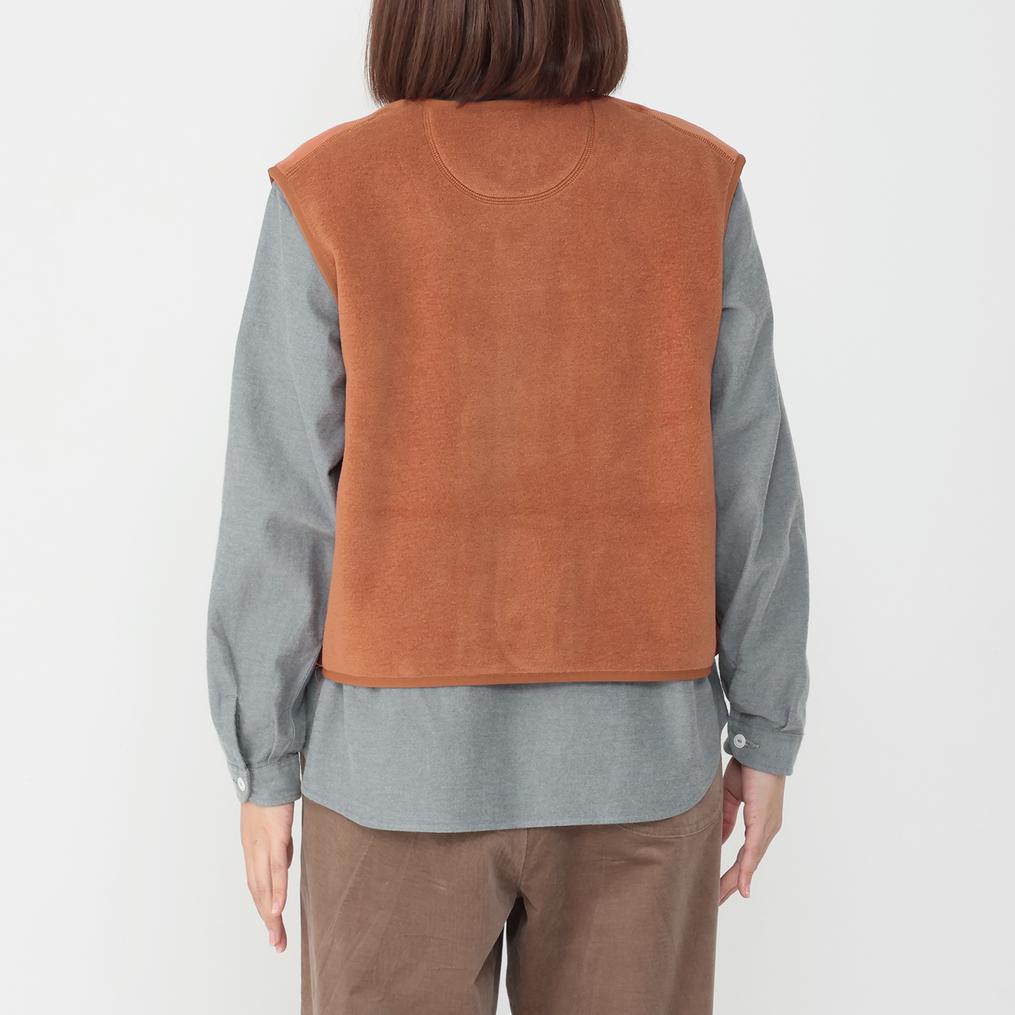  DANTON DANTON W's Fleece Collarless Vest画像3