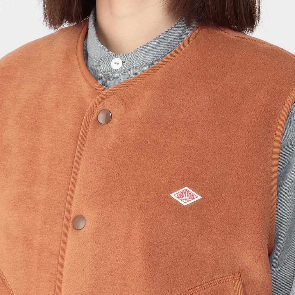  DANTON DANTON W's Fleece Collarless Vest画像4