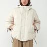 モデル：161cm / 着用サイズ：S DANTON DANTON W's Polyester Down Hooded Jacket画像1