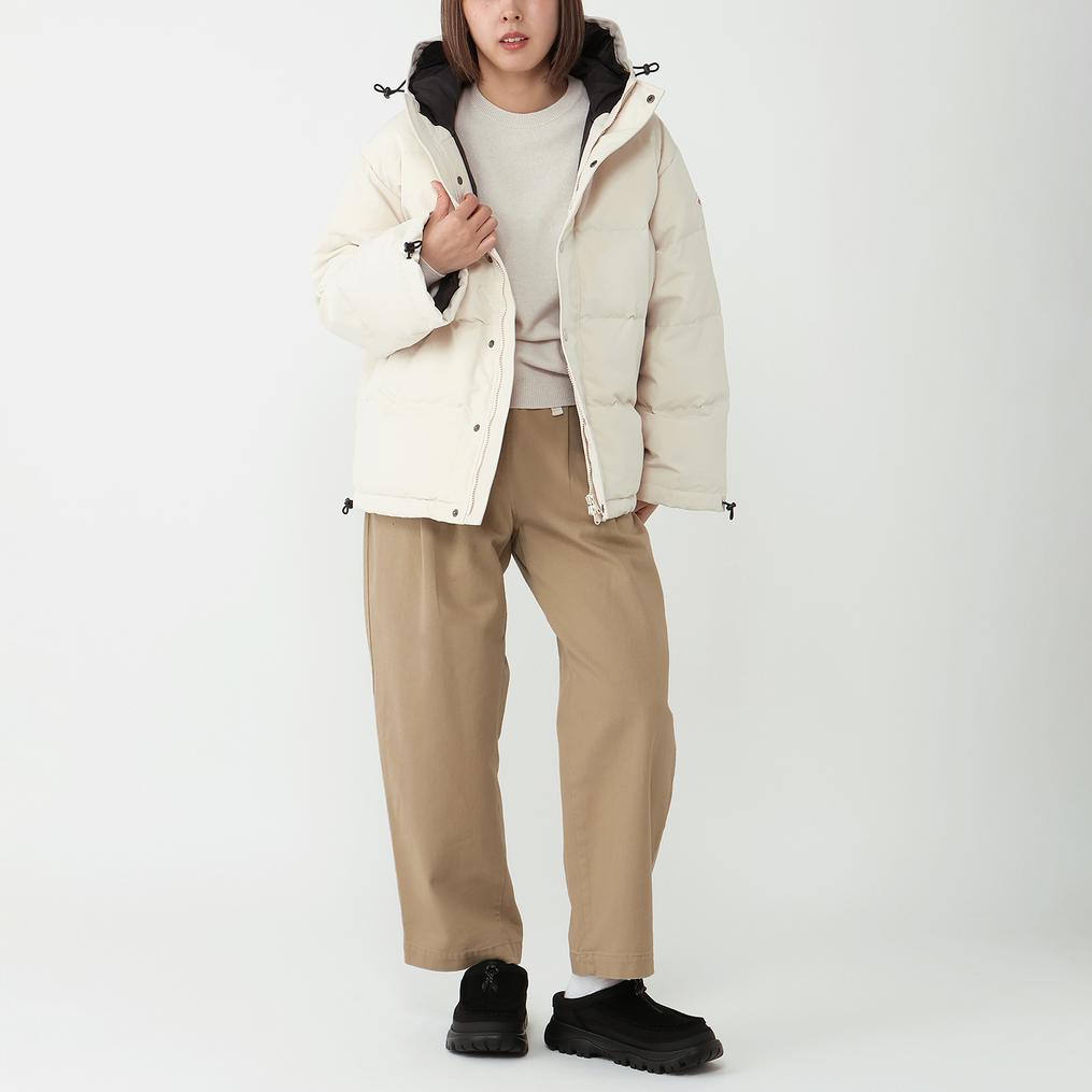 モデル：161cm / 着用サイズ：S DANTON DANTON W's Polyester Down Hooded Jacket画像2
