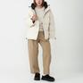 モデル：161cm / 着用サイズ：S DANTON DANTON W's Polyester Down Hooded Jacket画像2