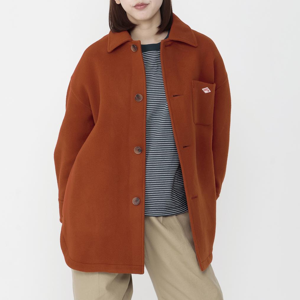 モデル：161cm / 着用サイズ：36 DANTON DANTON W's Wool Melton Short Jacket画像1